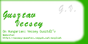 gusztav vecsey business card